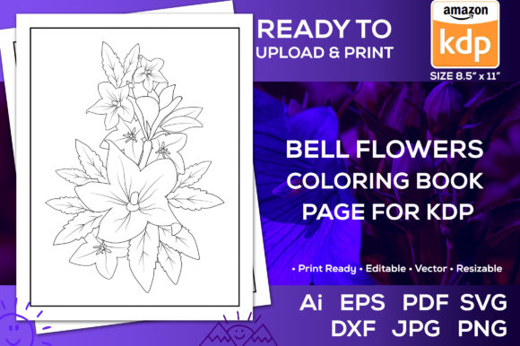 Bellflower Coloring Page Book for Kdp: A Versatile and Creative Resource