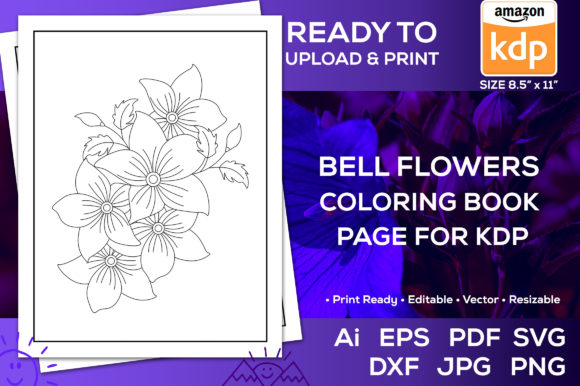 Discover the Versatile Bellflowers Coloring Page Book for KDP
