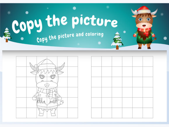 Draw a Buffalo Christmas: Creative Grid Copying