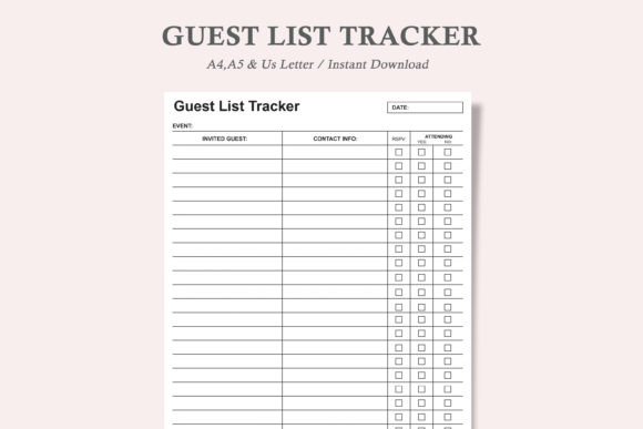 Effortlessly Manage Your Event with a Guest List Tracker and Template