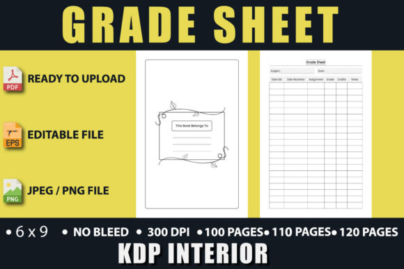 Grade Sheet: Perfect for KDP and More