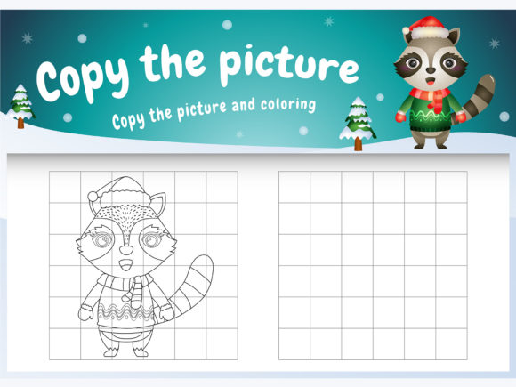 Mastering Artistic Skills with A Raccoon Christmas - Copy the Picture