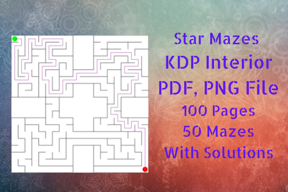 Star Mazes Puzzle Book: A Creative Design Asset