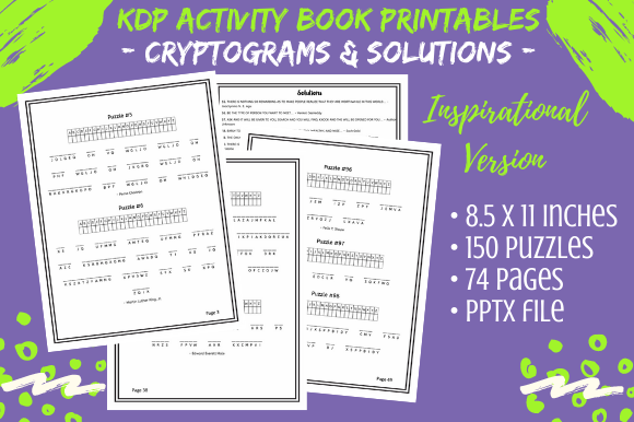 Unlocking Creativity and Inspiration with 150 Inspirational Cryptograms KDP Quotes