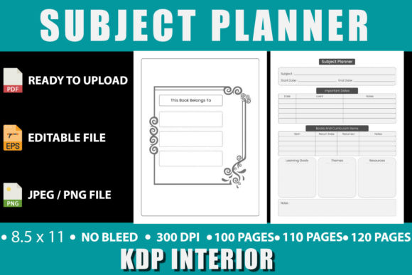 Unlocking Creativity and Organization with Subject Planner – KDP INTERIOR